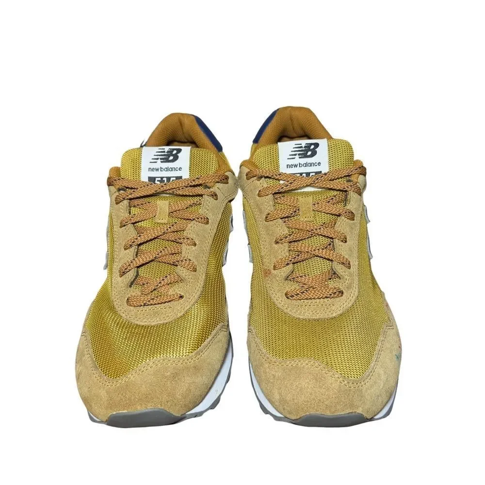 New Balance 515 Men's Mustard & Navy Suede Mesh Runner size 11.5